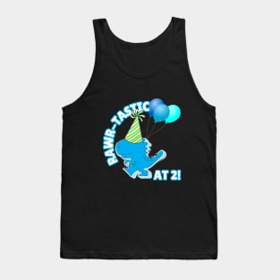 Rawr-Tastic at 2 Dinosaur Theme Boy's Birthday Party Tank Top